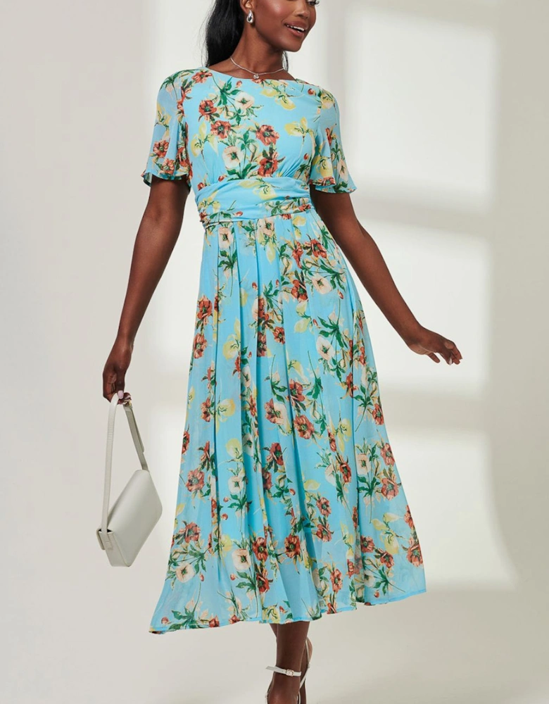 Haylee Print Chiffon Maxi Dress