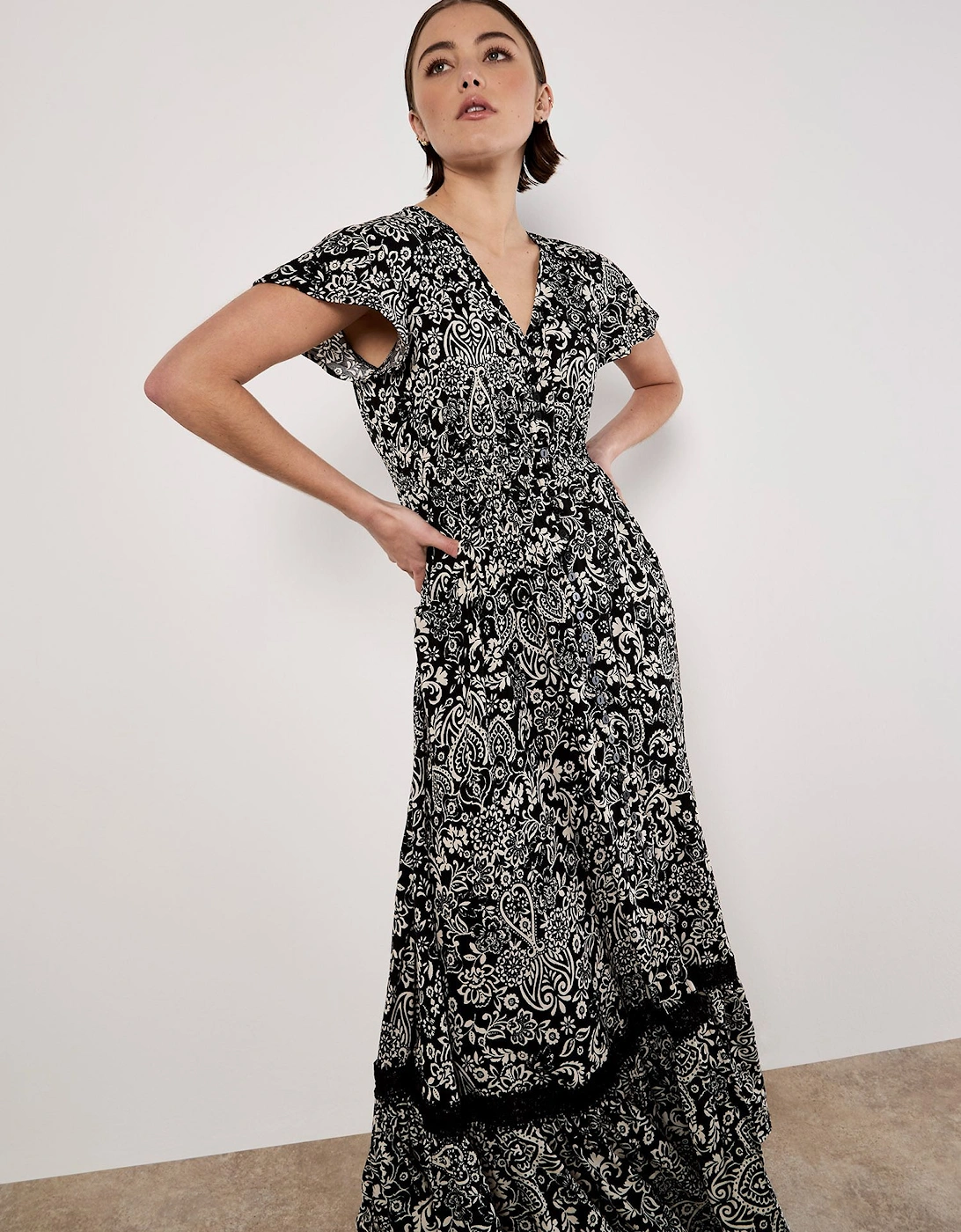 Paisley Print Maxi Dress, 2 of 1