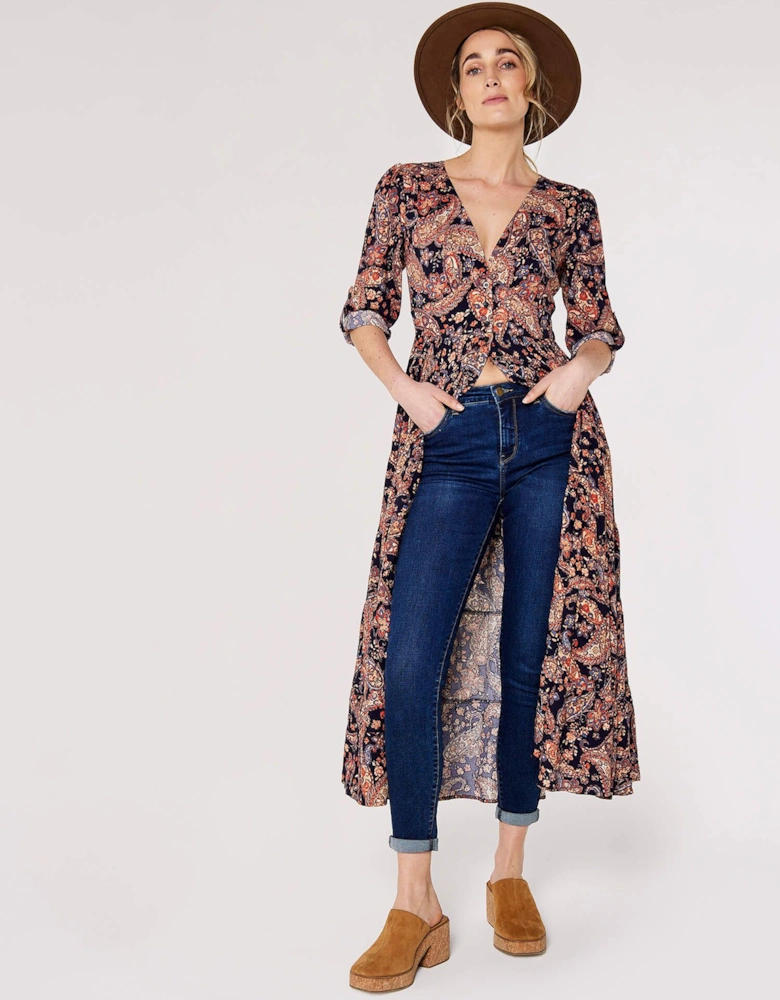 Paisley Tiered Midi Dress