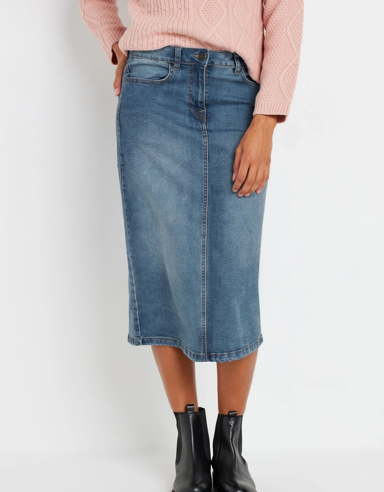 Denim Midi Skirt