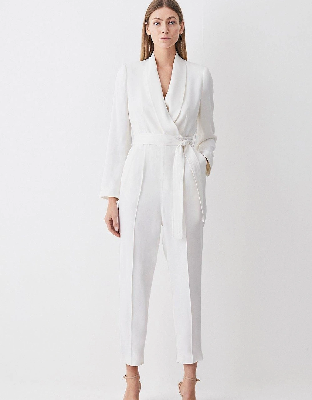 Tailored Tuxedo Wrap Jumpsuit, 2 of 1