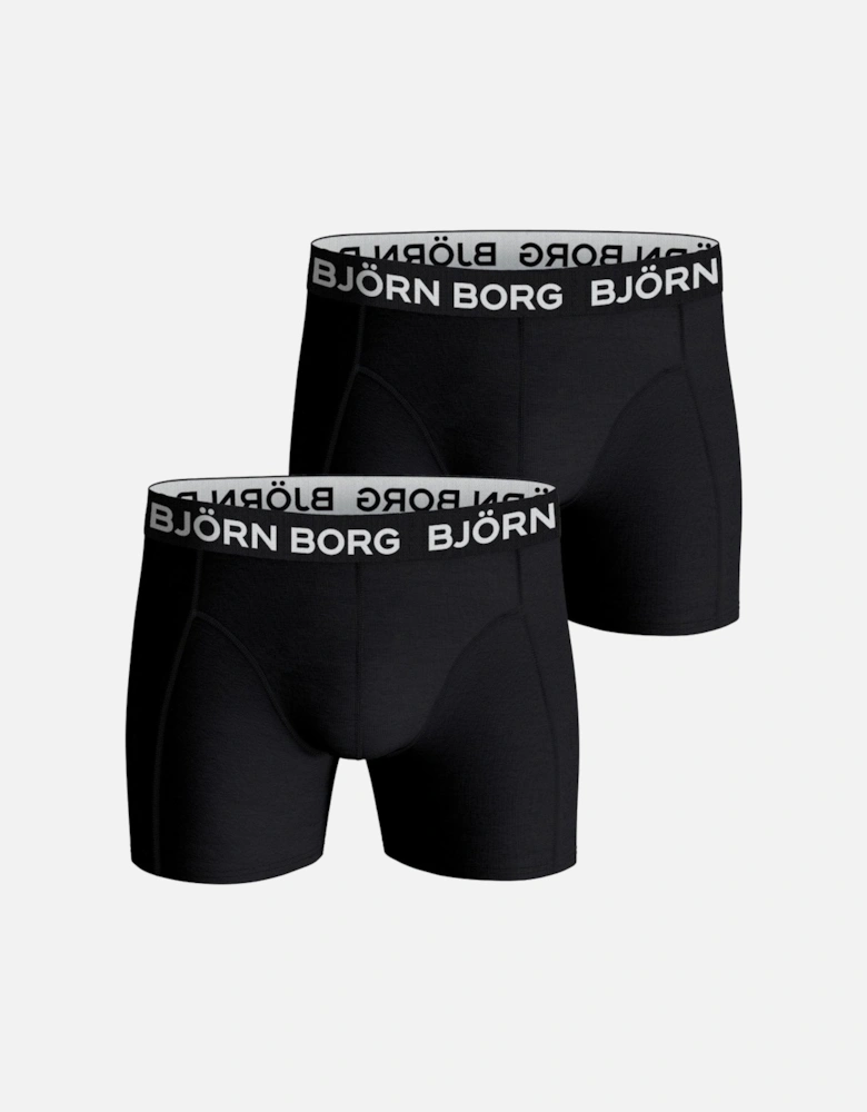 2-Pack Large Logo Boxer Briefs, Black