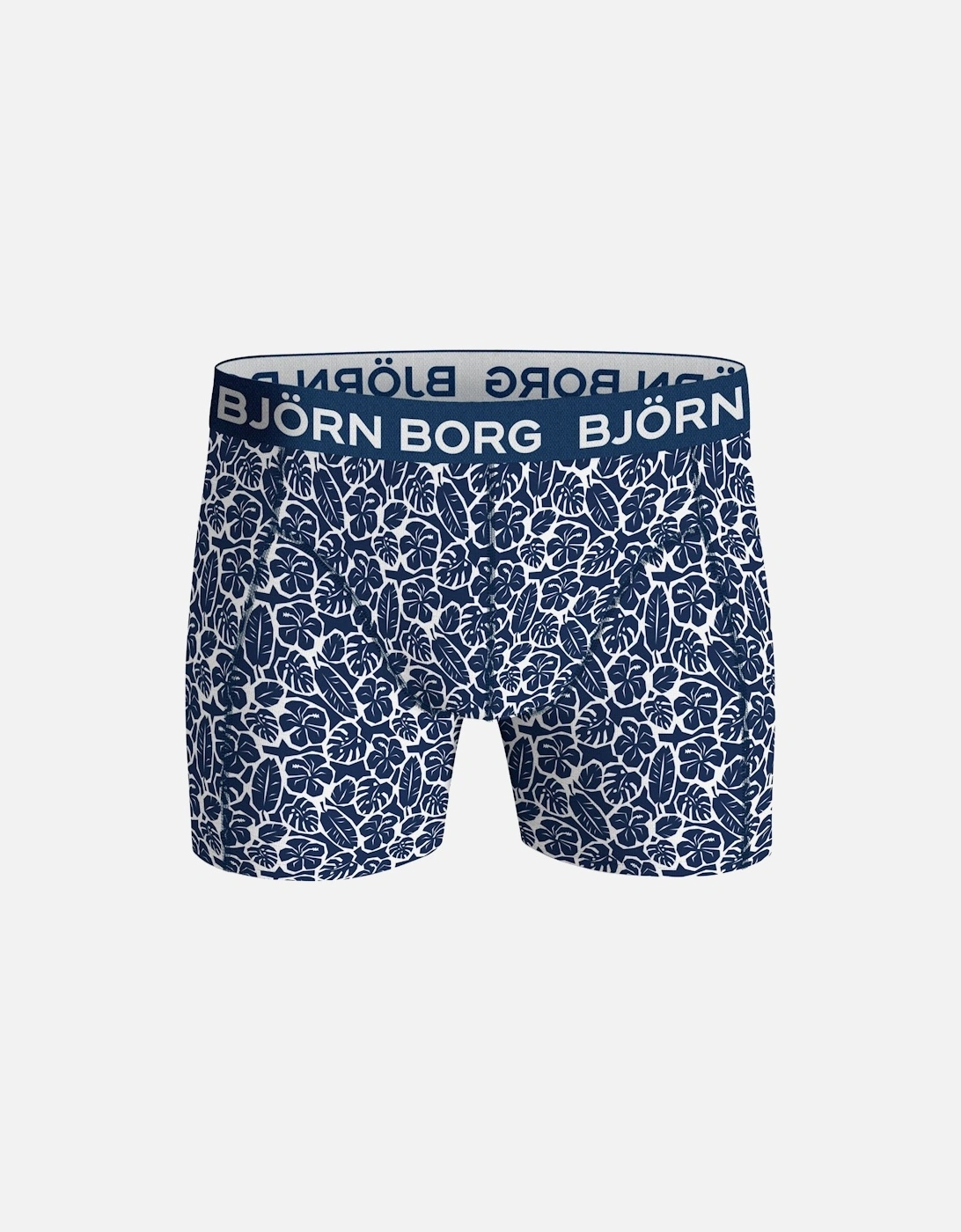 3-Pack Mixed Leaf Print Boxer Briefs, Blue