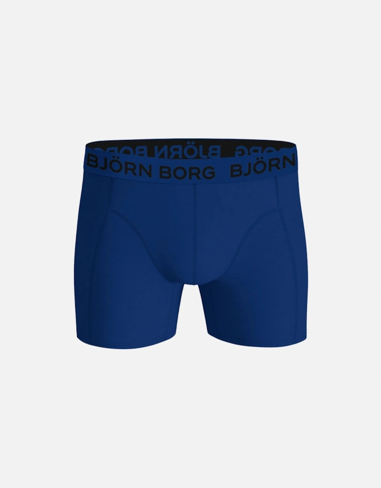3-Pack Floral Print Boxer Briefs, Blue Mix