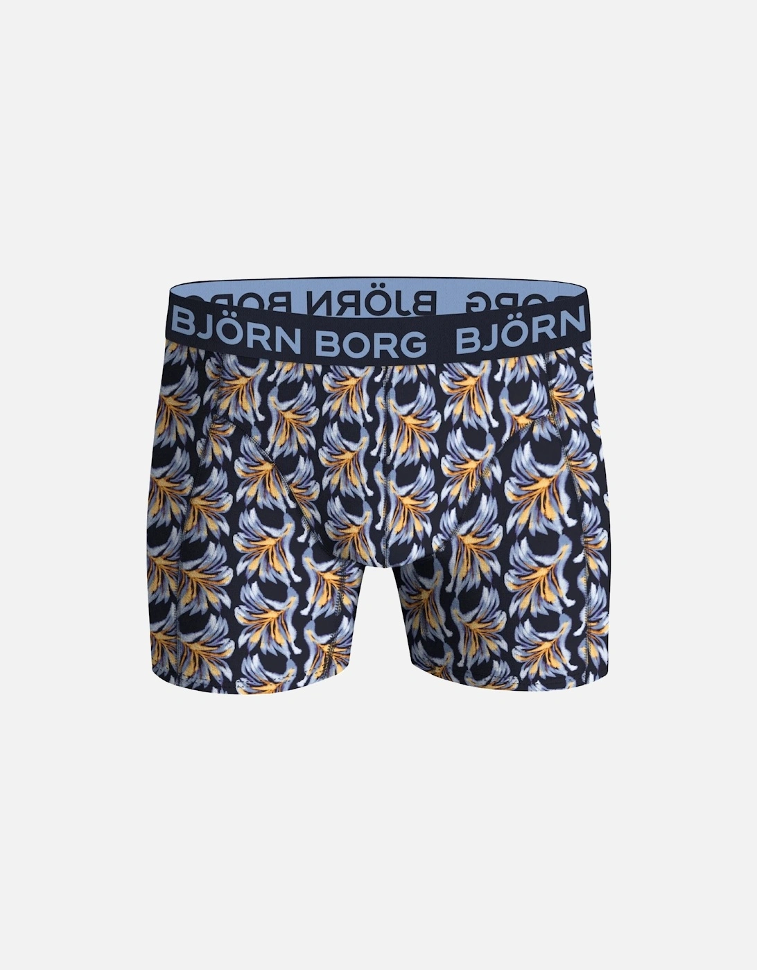 3-Pack Floral Print Boxer Briefs, Blue Mix