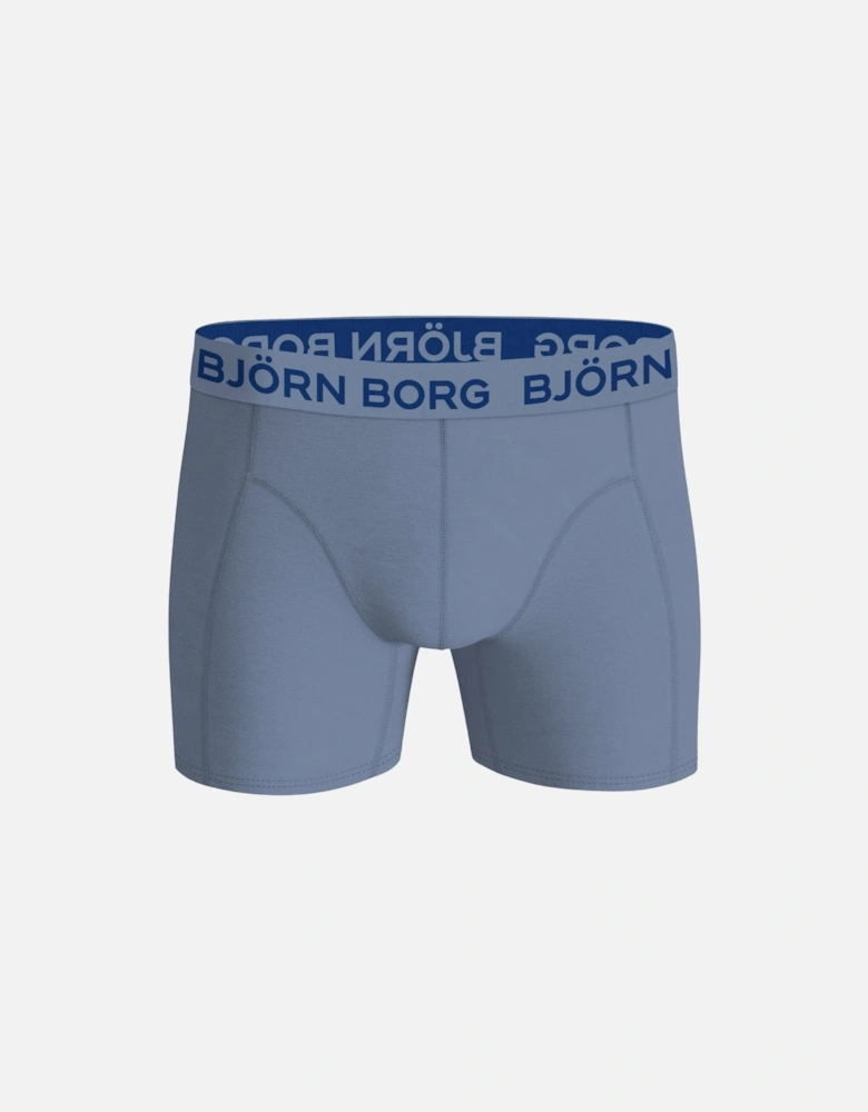 3-Pack Floral Print Boxer Briefs, Blue Mix