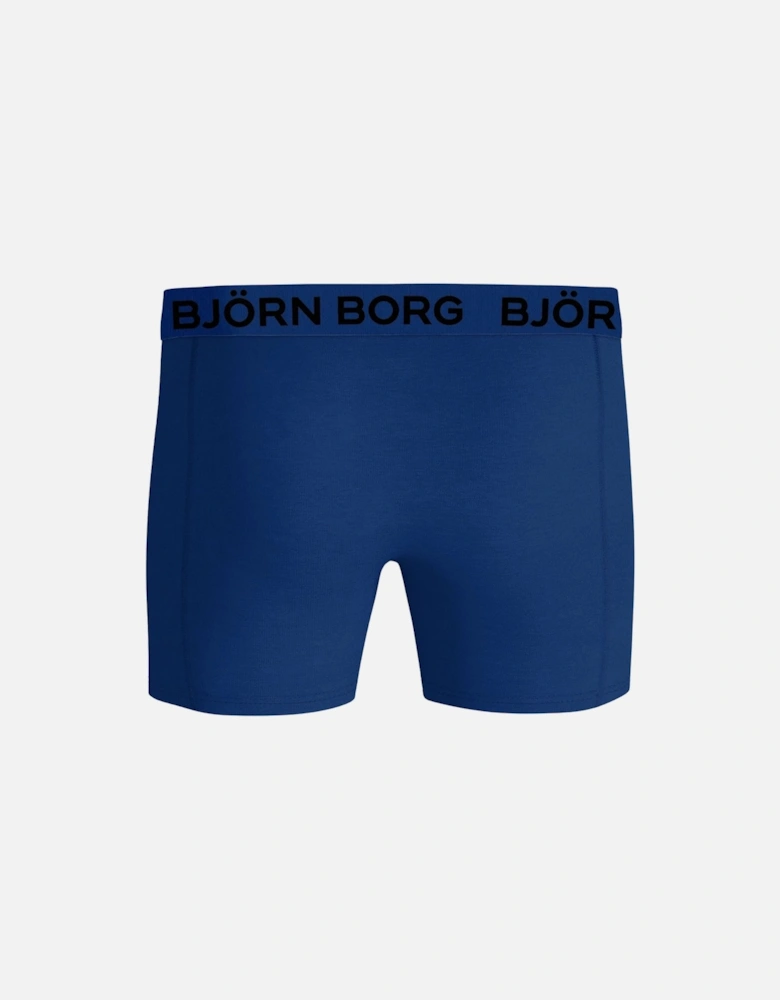 3-Pack Floral Print Boxer Briefs, Blue Mix