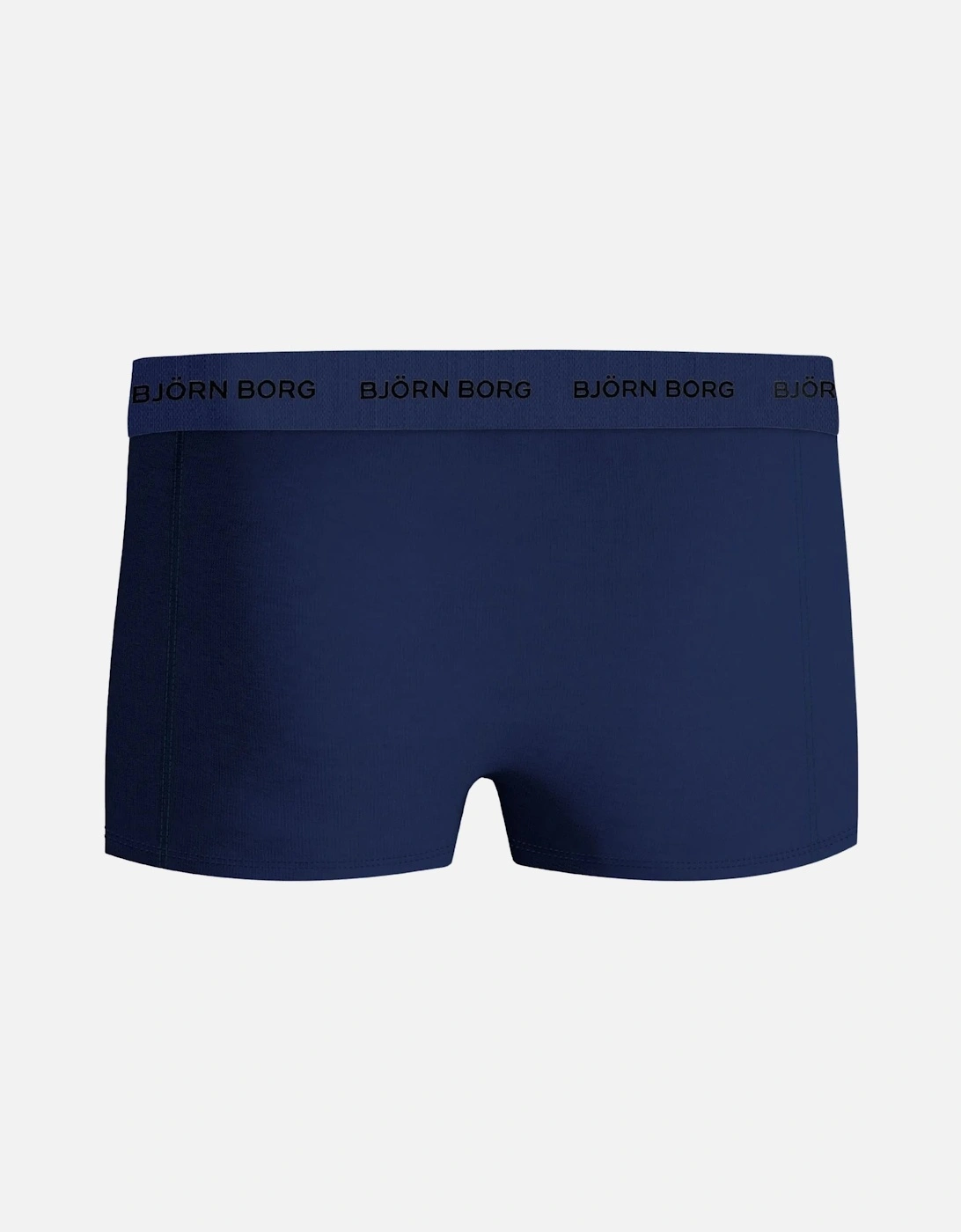 3-Pack Fern Leaf Print Boxer Trunks, Blue/Navy
