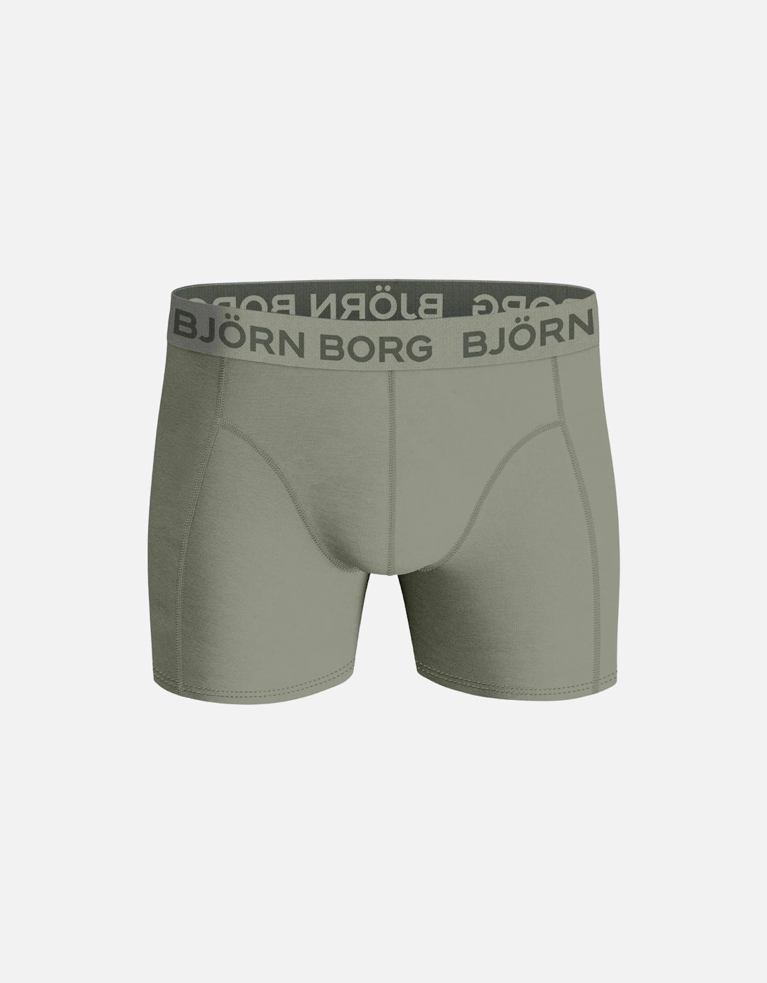 3-Pack Mixed Leaf Print Boxer Briefs, Olive Green