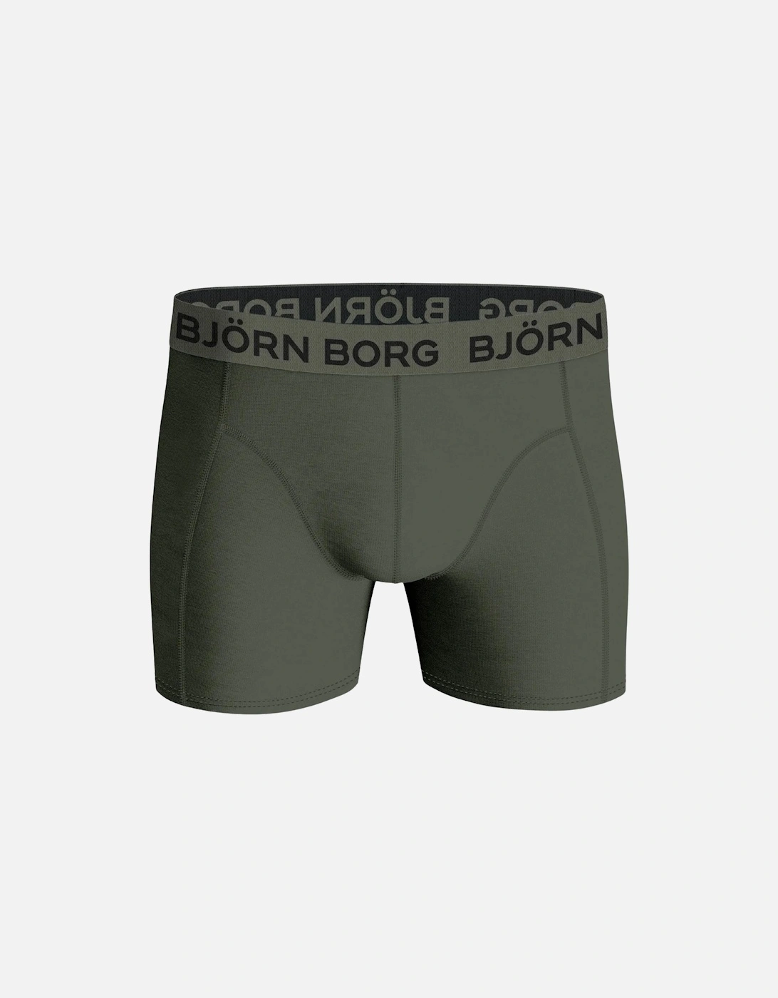 3-Pack Mixed Leaf Print Boxer Briefs, Olive Green