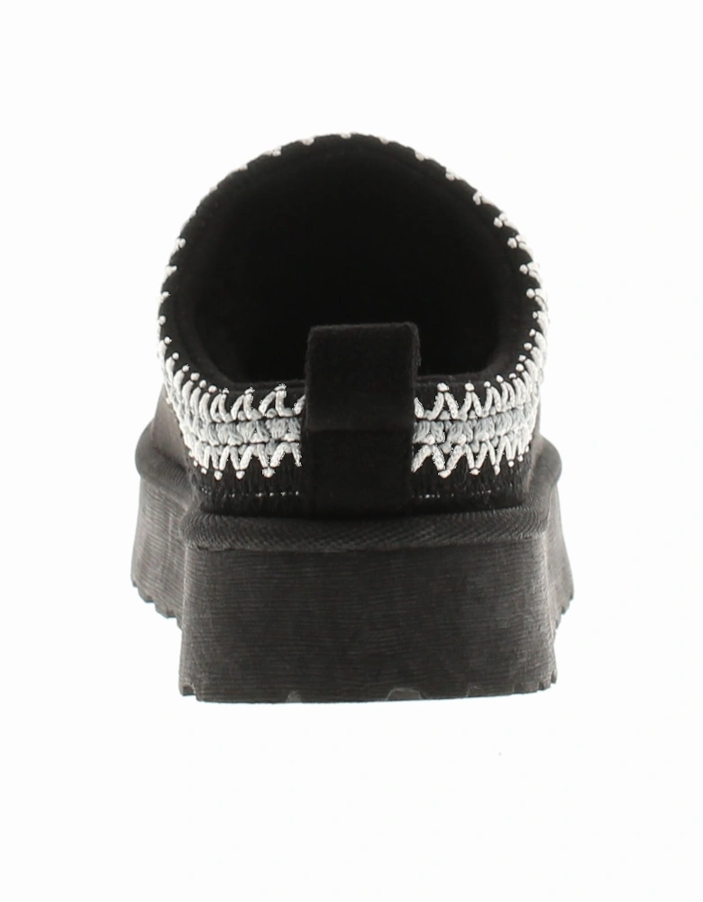 Girls Mules Chunky Soles Squawk Slip On black UK Size