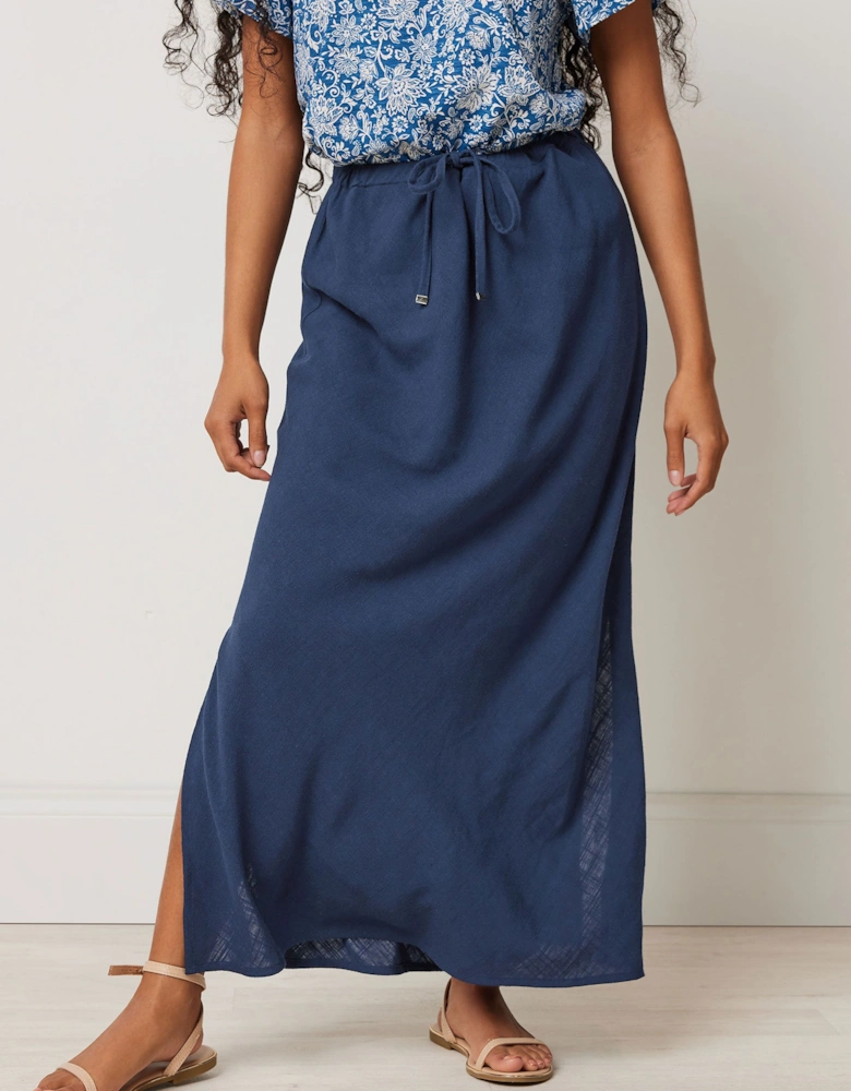 Petite Linen Maxi Skirt