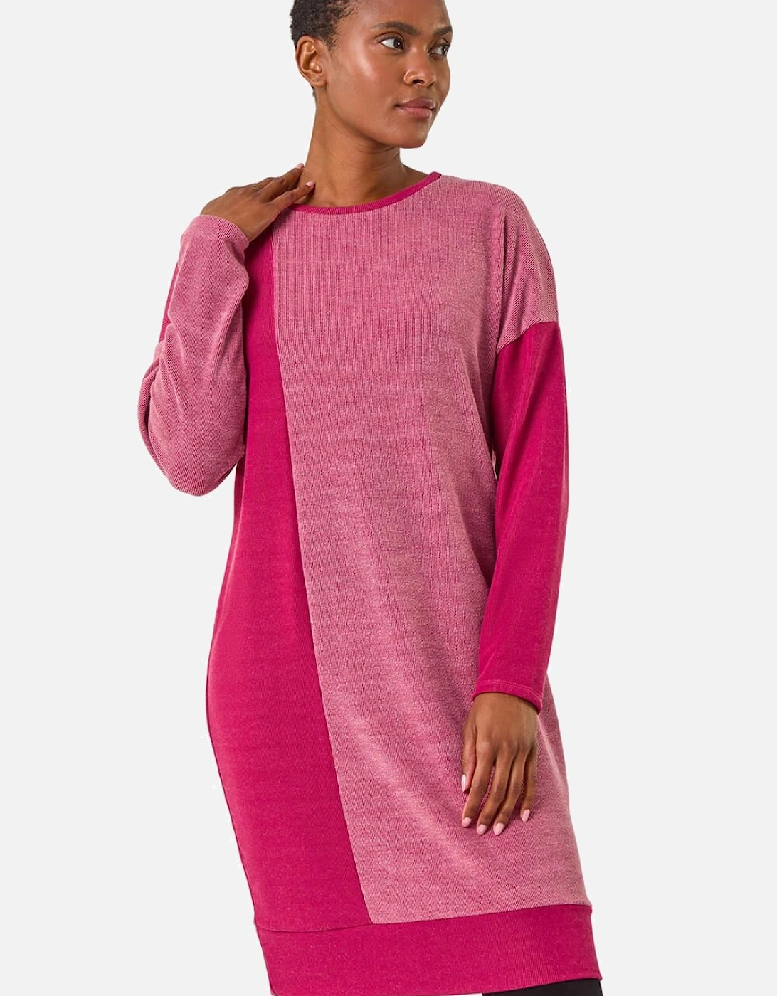 Colour Block Stretch Jumper Dress, 2 of 1