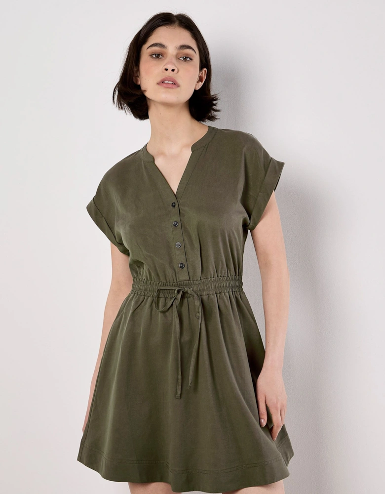 Button-Down Skater Mini Dress