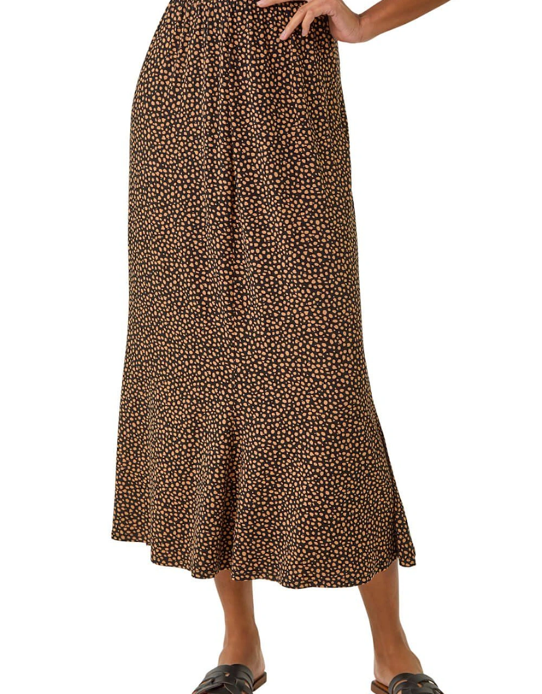 Spot Print Midi Skirt, 2 of 1