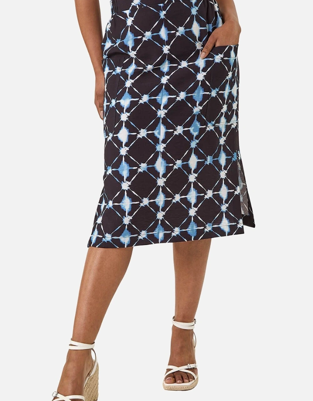 Petite Geometric Midi Skirt, 2 of 1