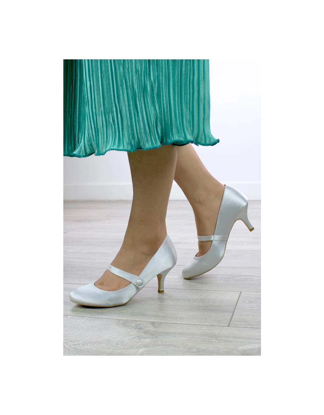 Mid  Heel Mary Jane  Court Shoes, 2 of 1