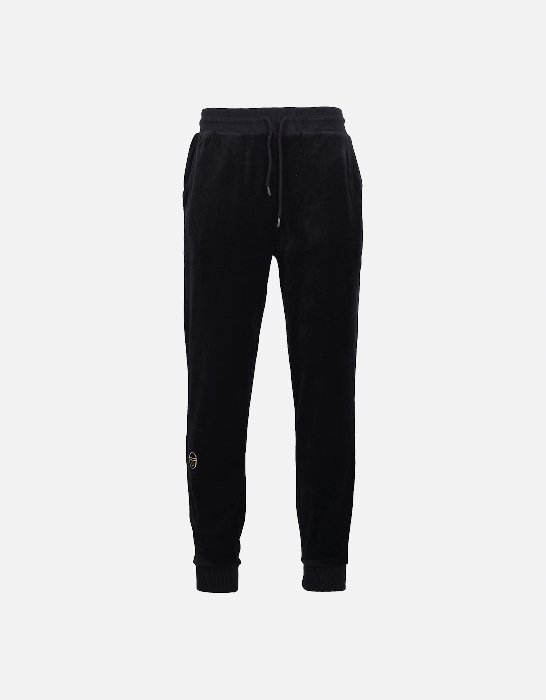 Men's Sergio Tacchini Court Velour Track Pant Black - Size: 32/32