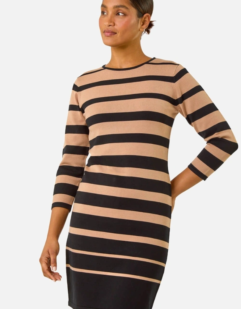 Gradient Stripe Knitted Dress