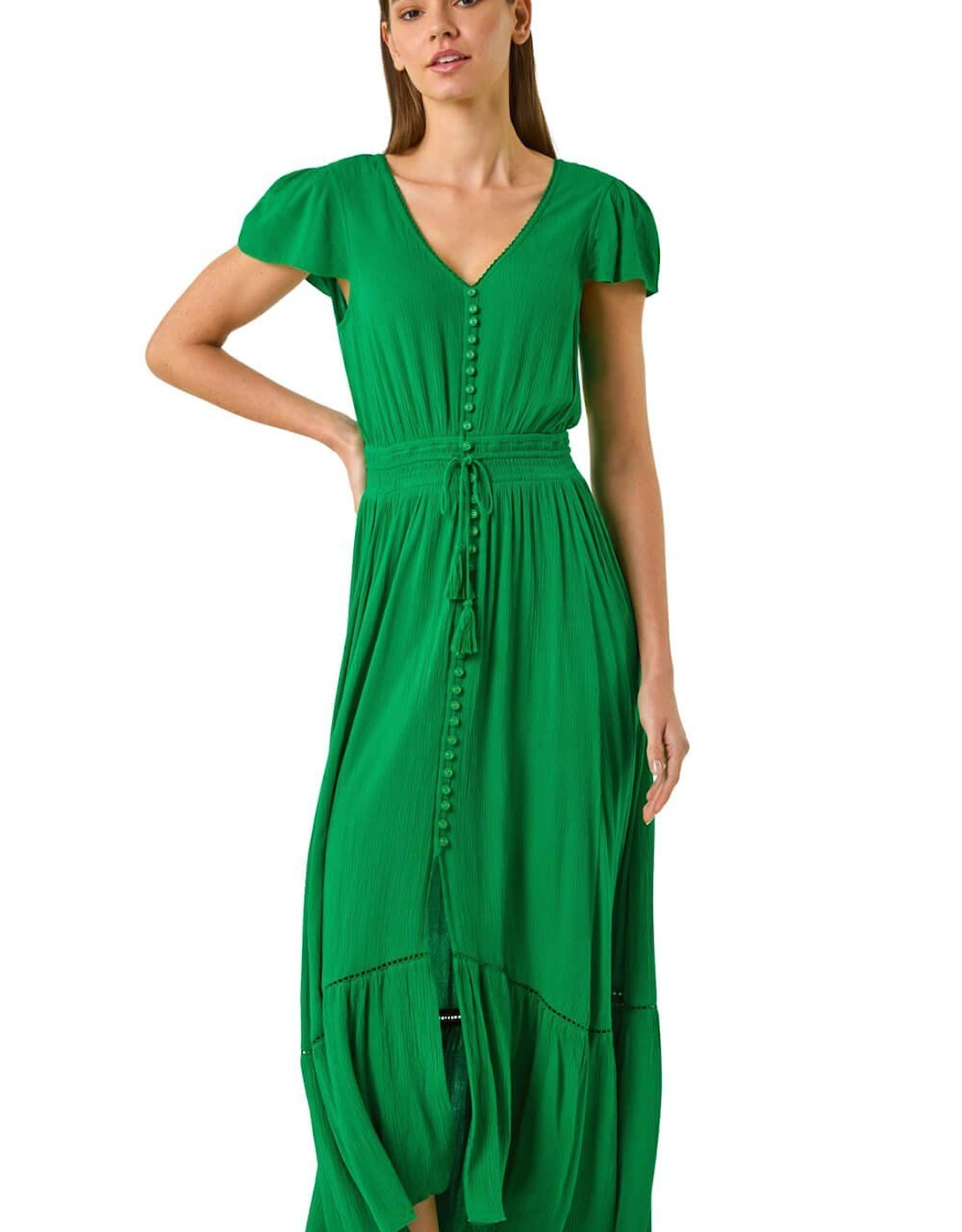 Tiered Buttoned Maxi Dress, 2 of 1