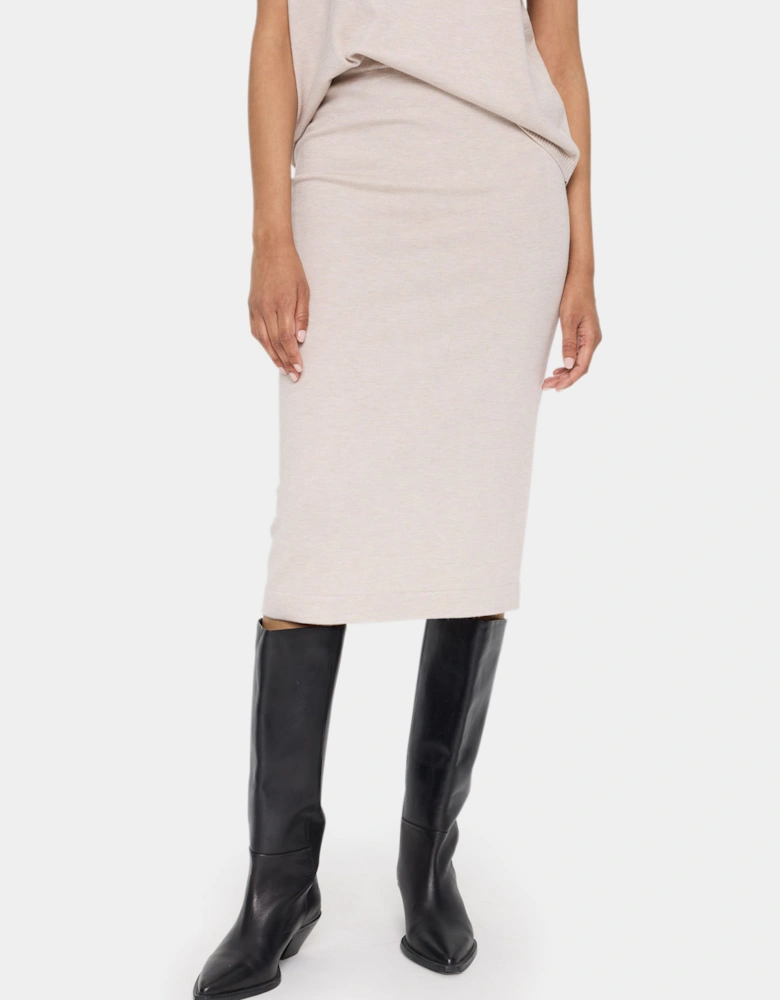 MilaSZ Knitted Midi Length Pencil Skirt