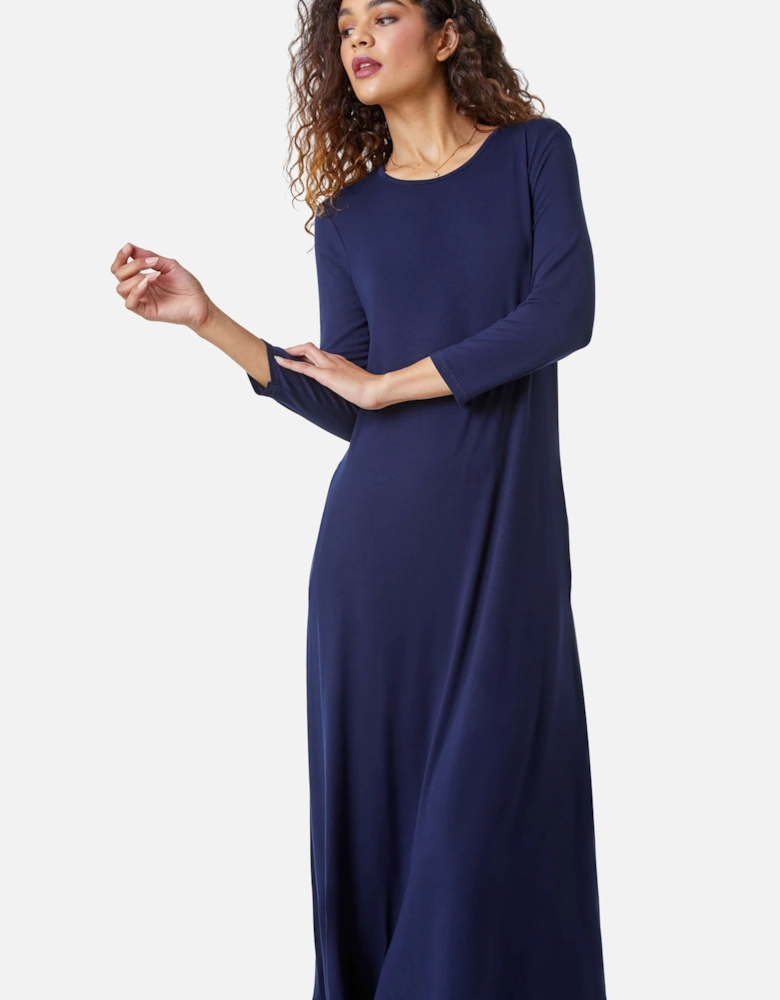 Stretch Pocket Detail Midi Dress