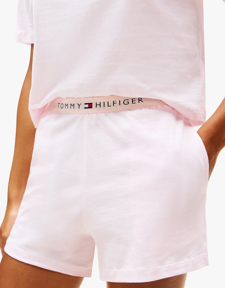 COTTON Womens Short Pyjama Set Light Pink