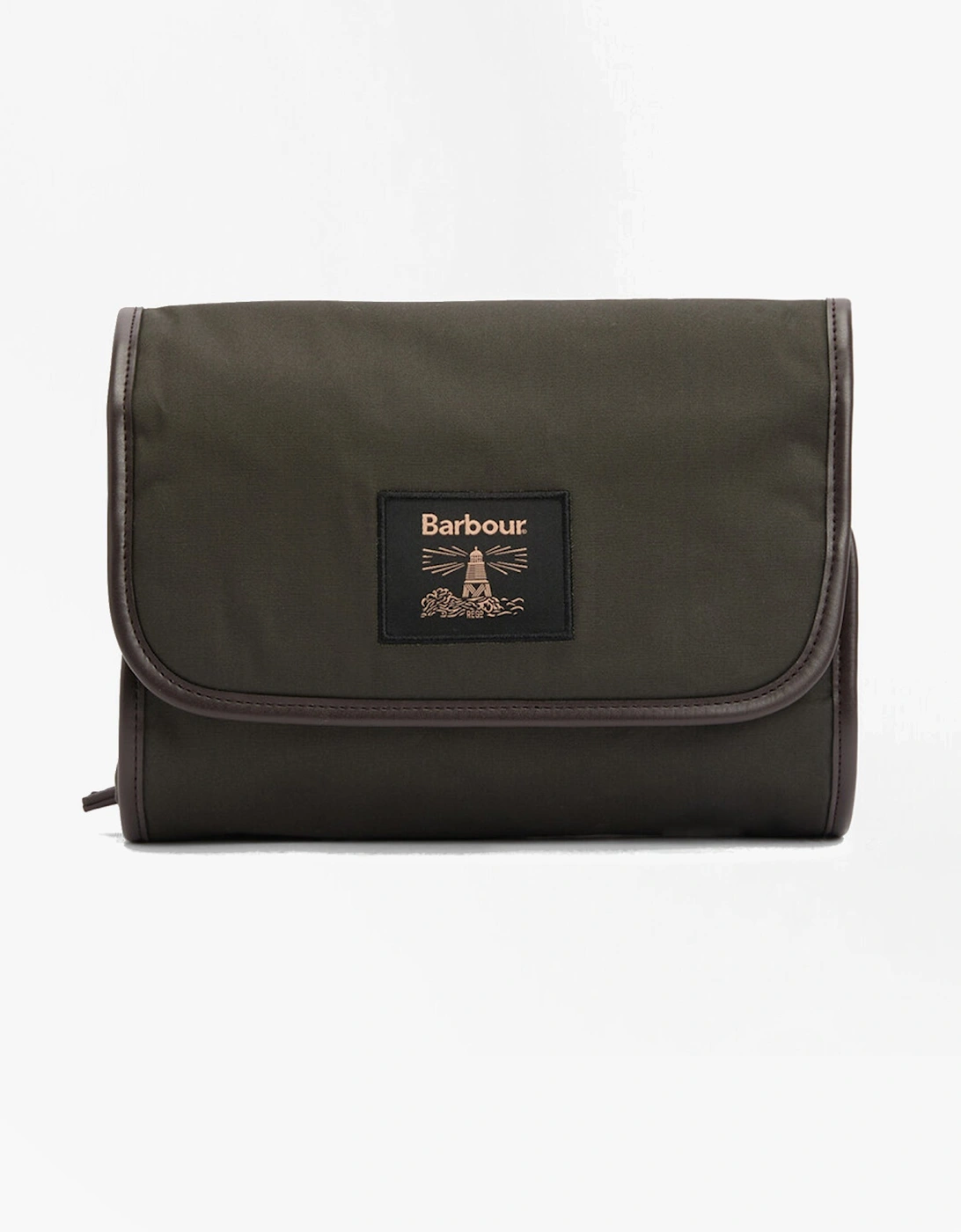 WAXED HANGING Mens Washbag Olive/Beacon, 7 of 6