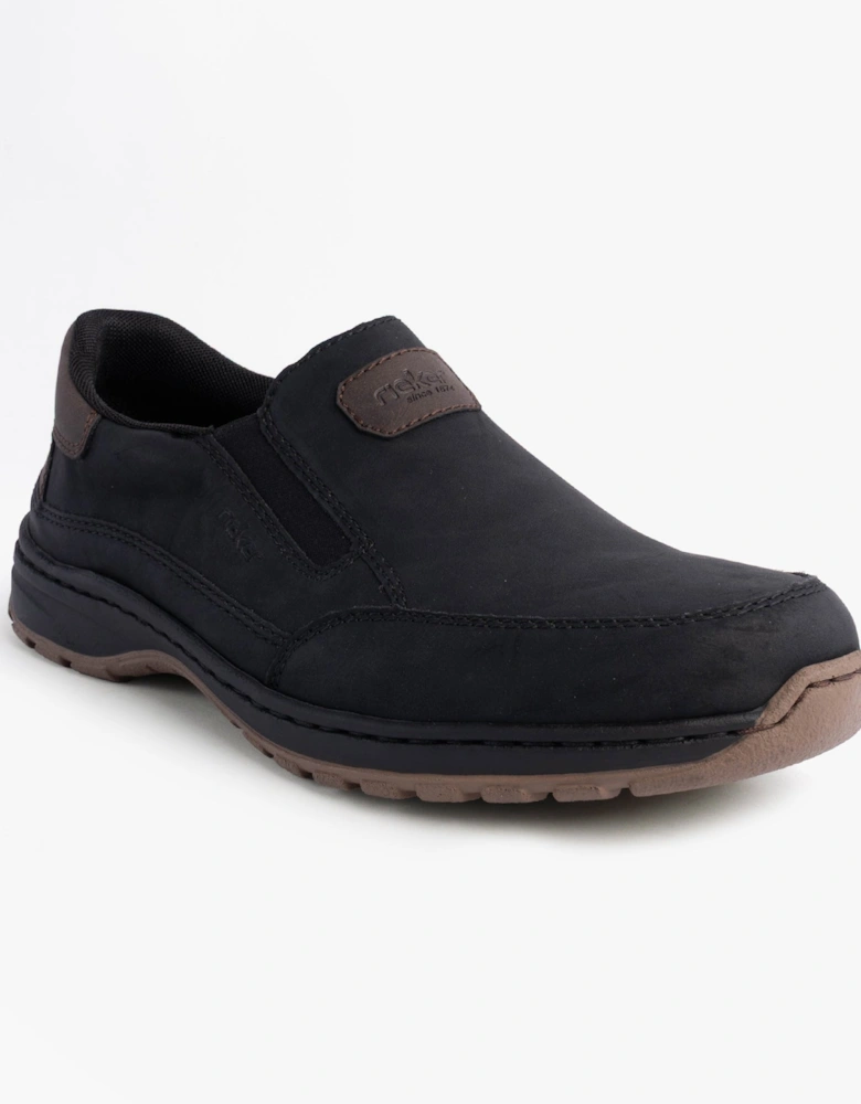 03365-00 Mens Moccasins Slip-On Shoes Black