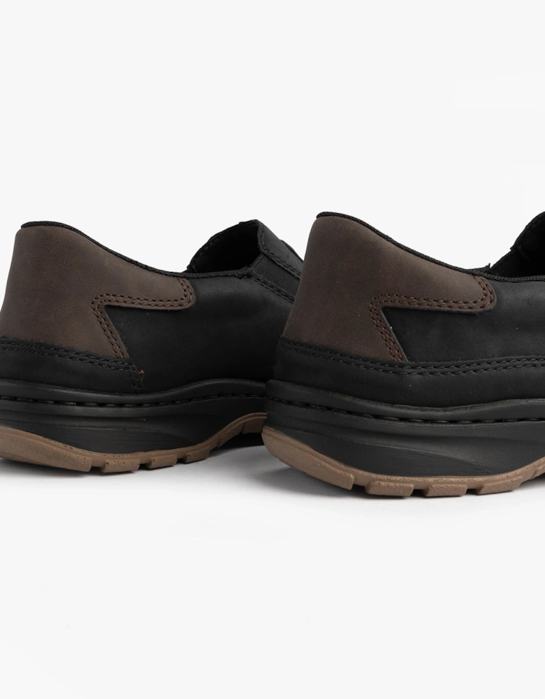 03365-00 Mens Moccasins Slip-On Shoes Black