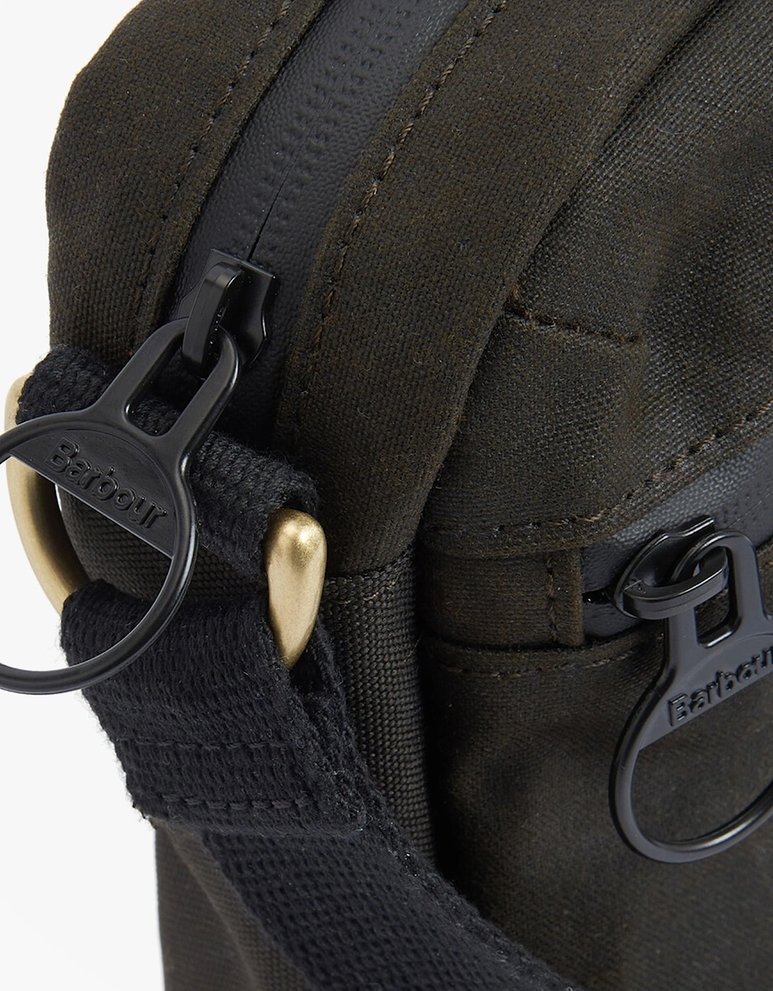 FIELD WAX Mens Crossbody Bag Olive/Black