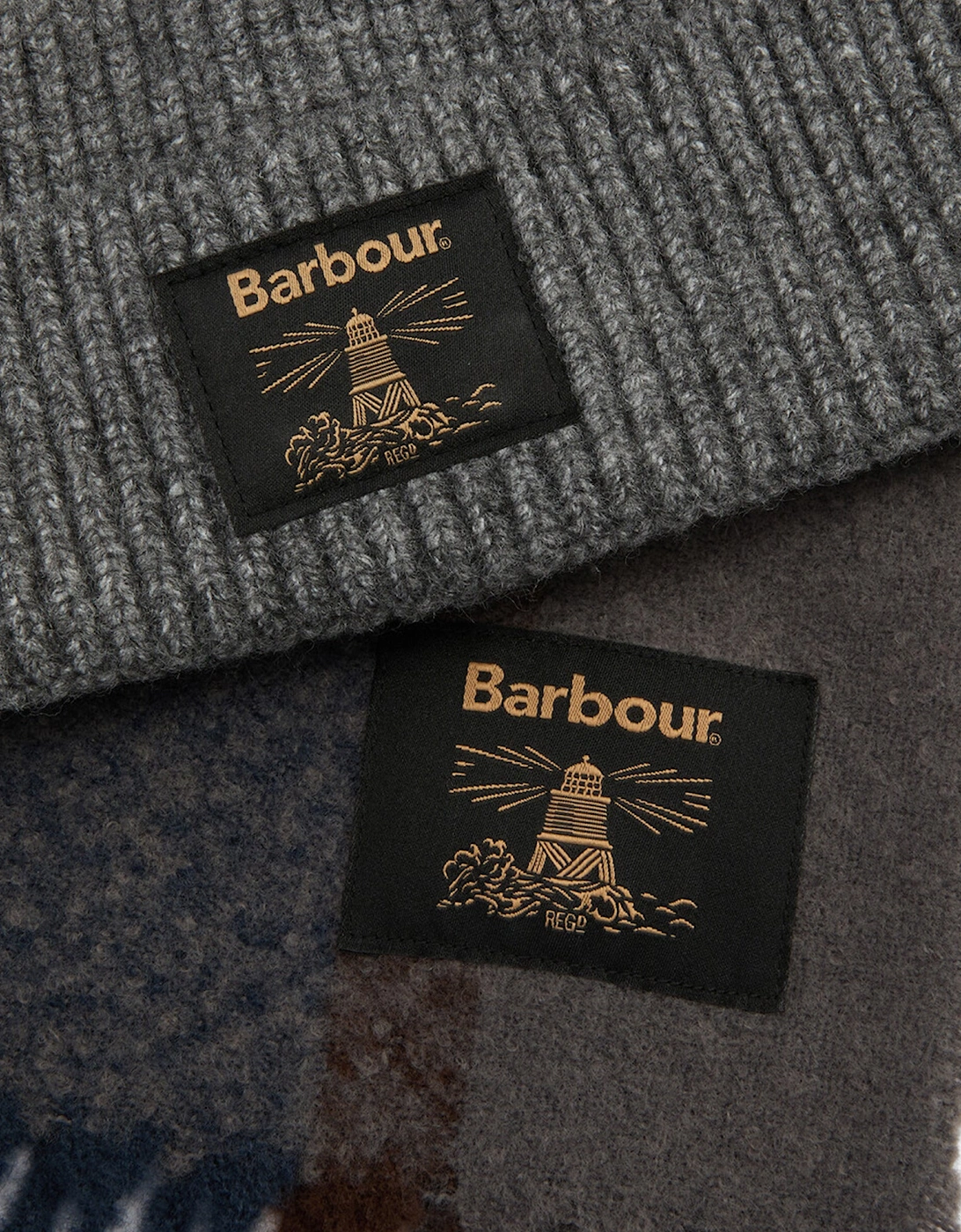 WESTERDALE BEANIE & SCARF Mens Gift Set Midnight Oak