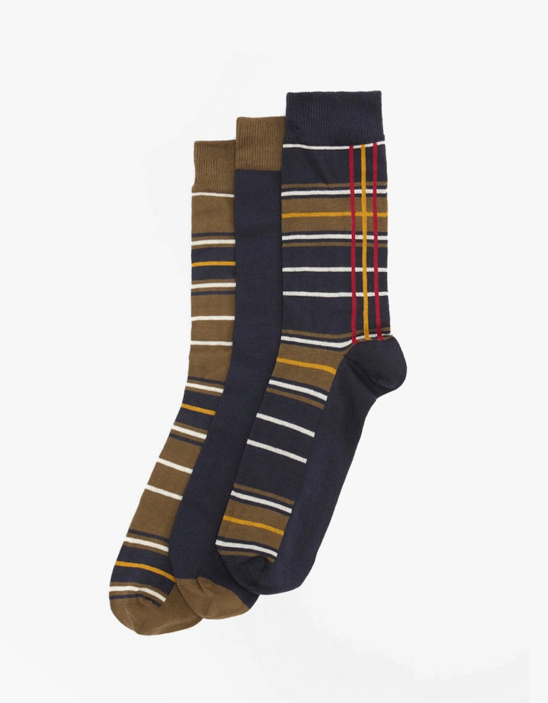 TARTAN SOCKS Mens 3 Pack Gift Box Classic Tartan