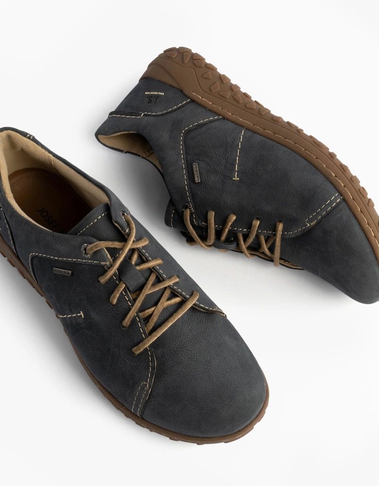 RUBY 50 Womens Lace Up Casual Shoes Indigo Blue