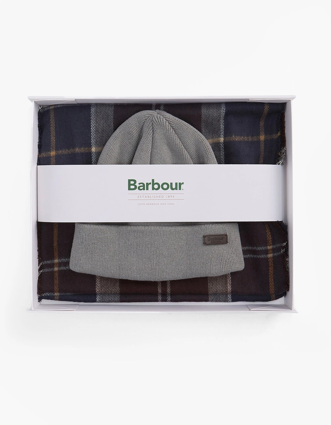 SWINTON BEANIE & GALINGALE SCARF Mens Gift Set Midnight Oak