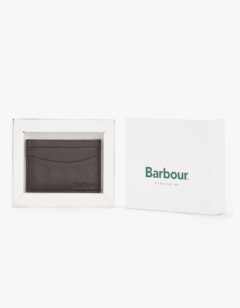 AMBLE LEATHER Mens Card Holder Dark Brown