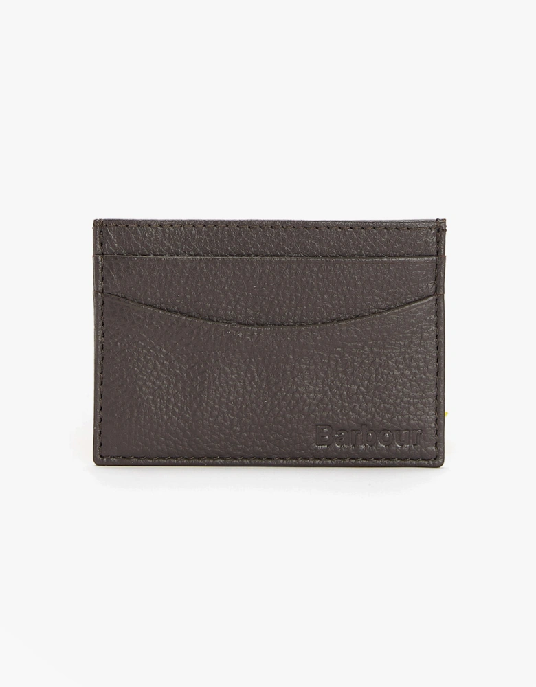 AMBLE LEATHER Mens Card Holder Dark Brown