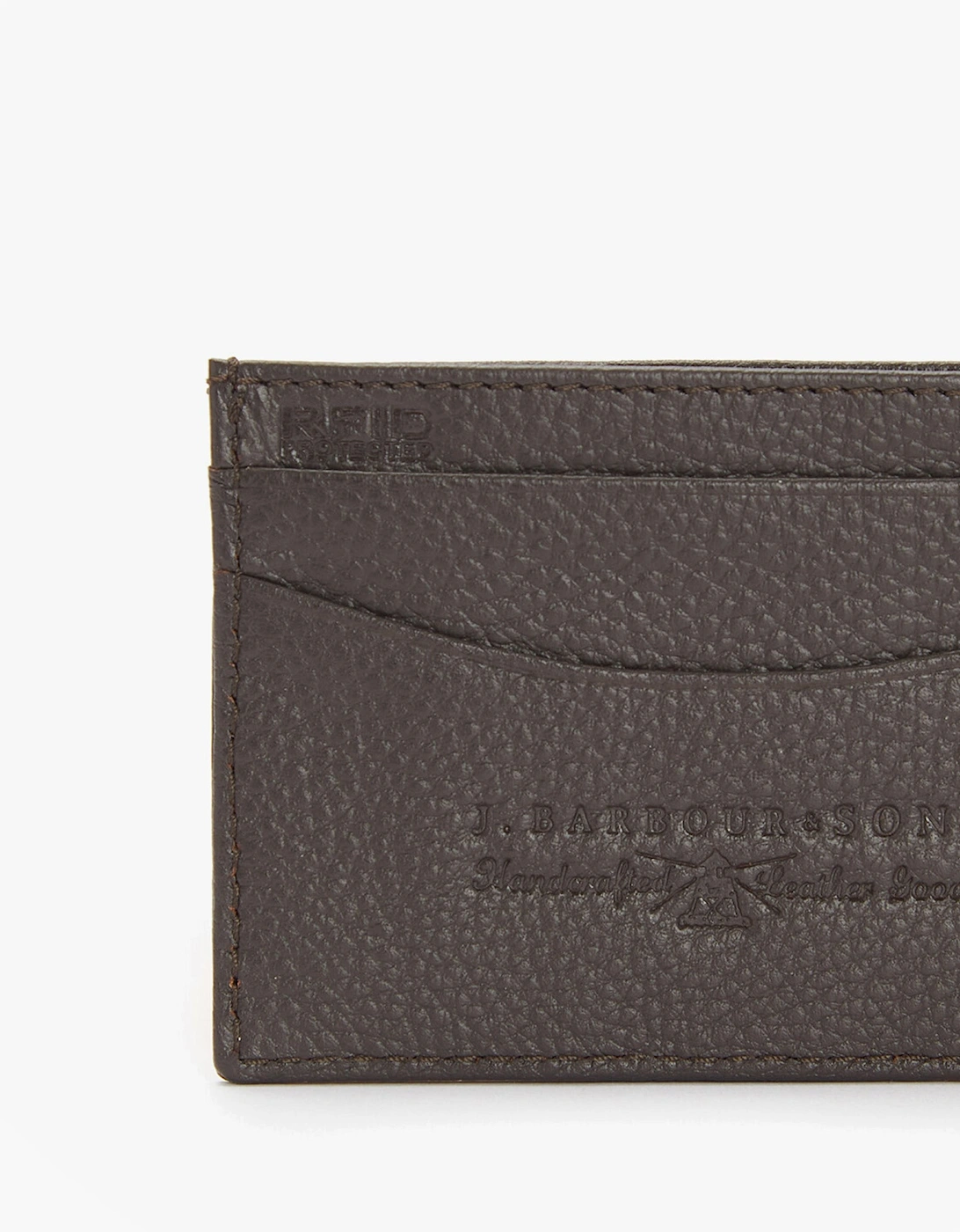 AMBLE LEATHER Mens Card Holder Dark Brown
