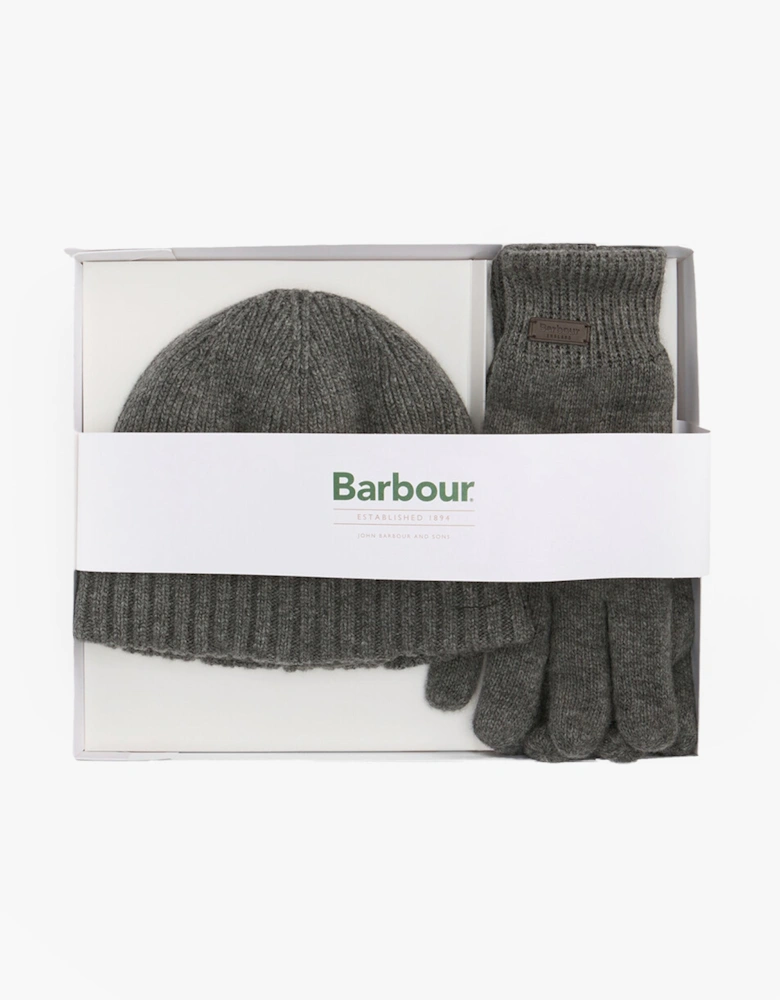 CARLTON BEANIE & GLOVES Mens Gift Set Grey