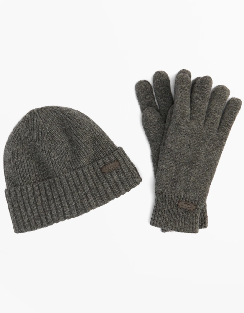 CARLTON BEANIE & GLOVES Mens Gift Set Grey