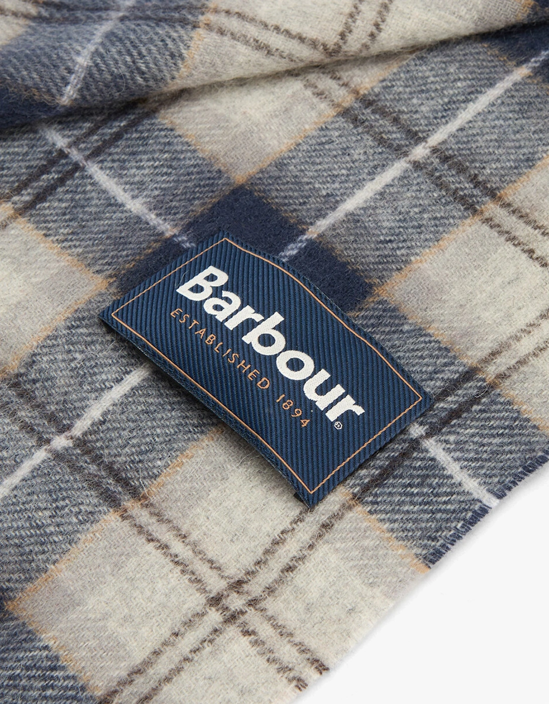 TARTAN SCARF AND GLOVE Mens Gift Set Grey Midnight