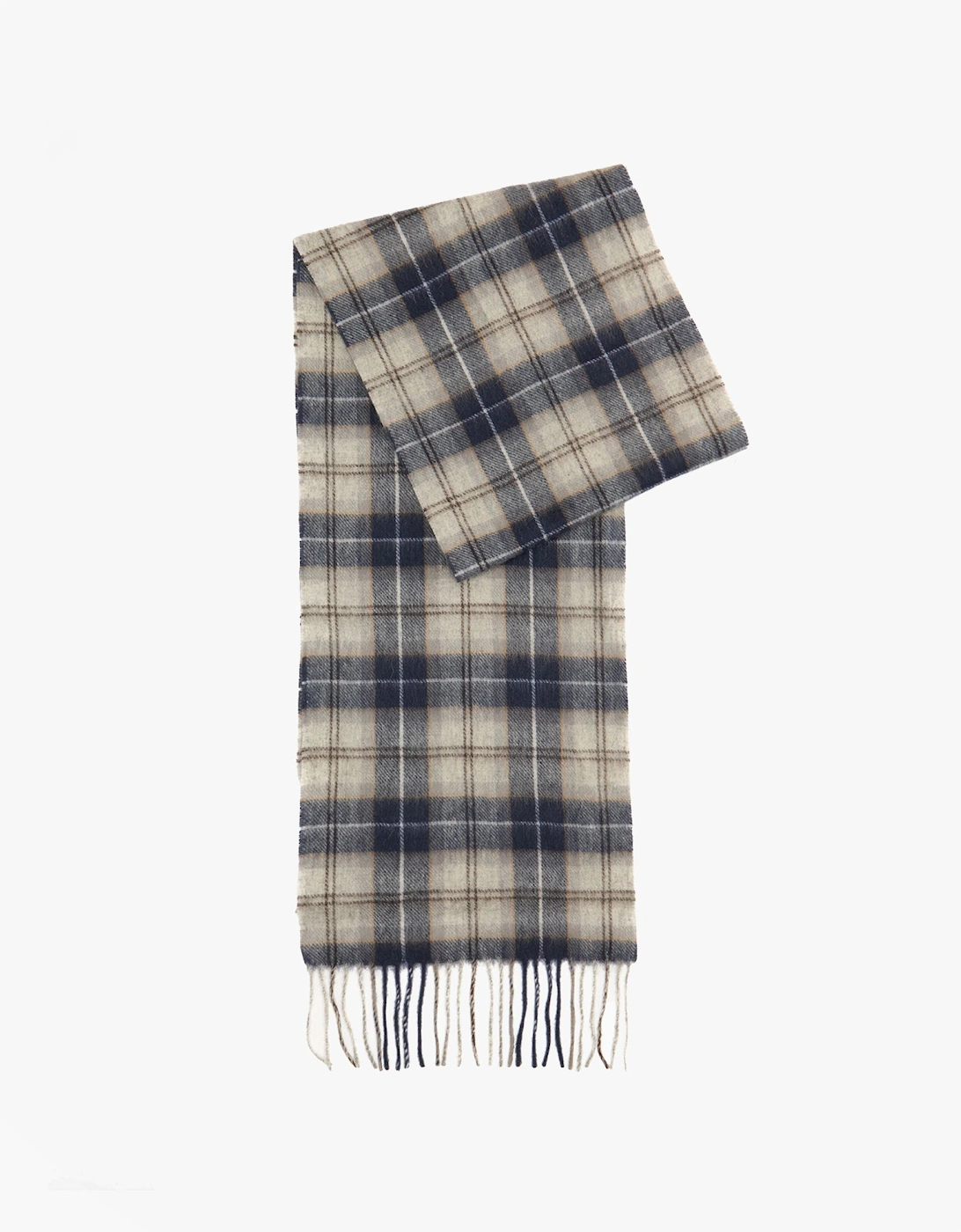 TARTAN SCARF AND GLOVE Mens Gift Set Grey Midnight