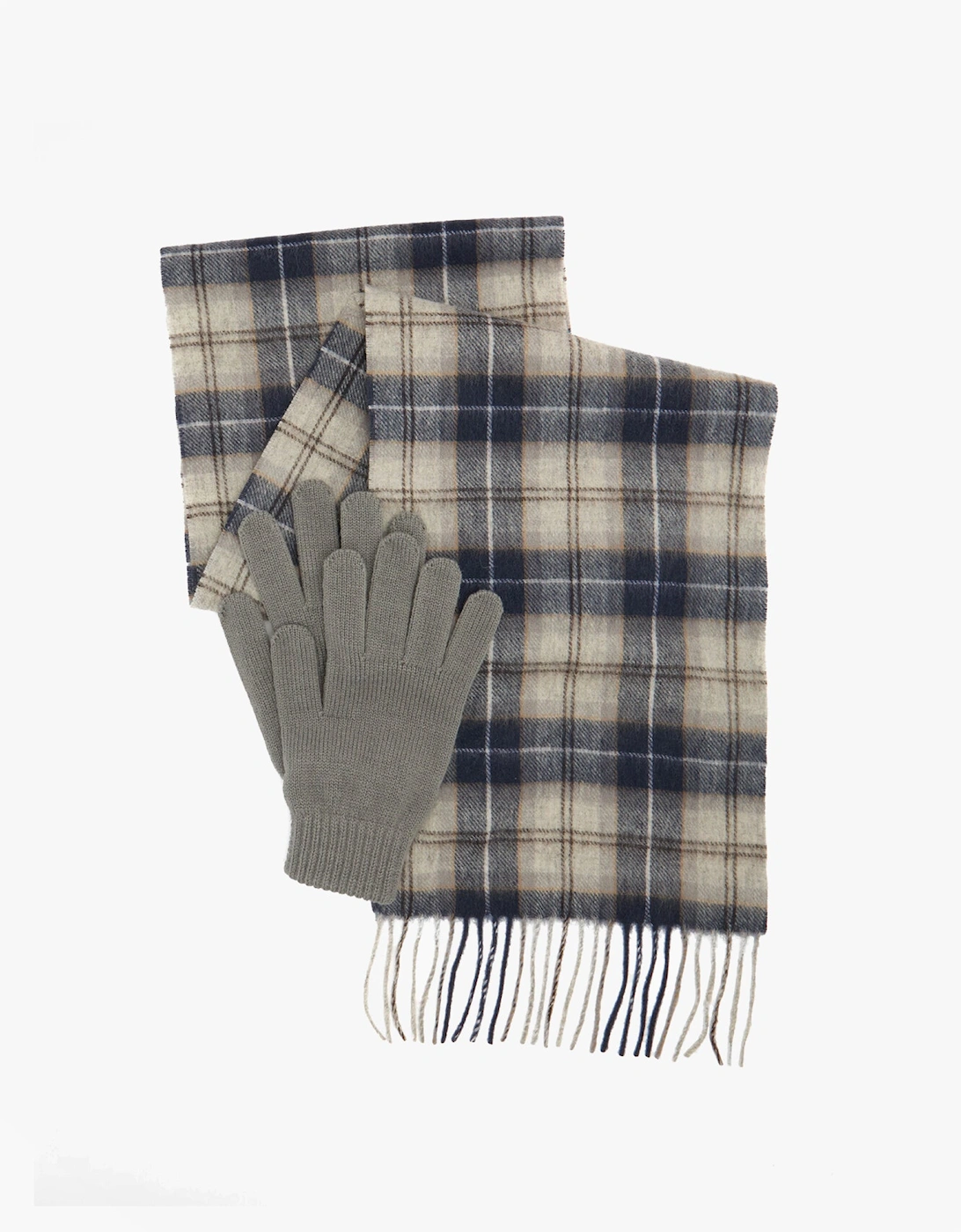 TARTAN SCARF AND GLOVE Mens Gift Set Grey Midnight, 7 of 6