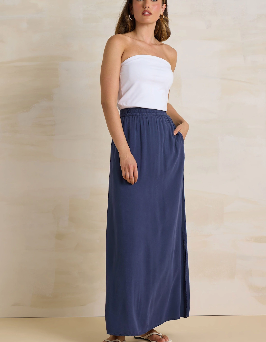 Tall Acid Wash Maxi Skirt, 2 of 1