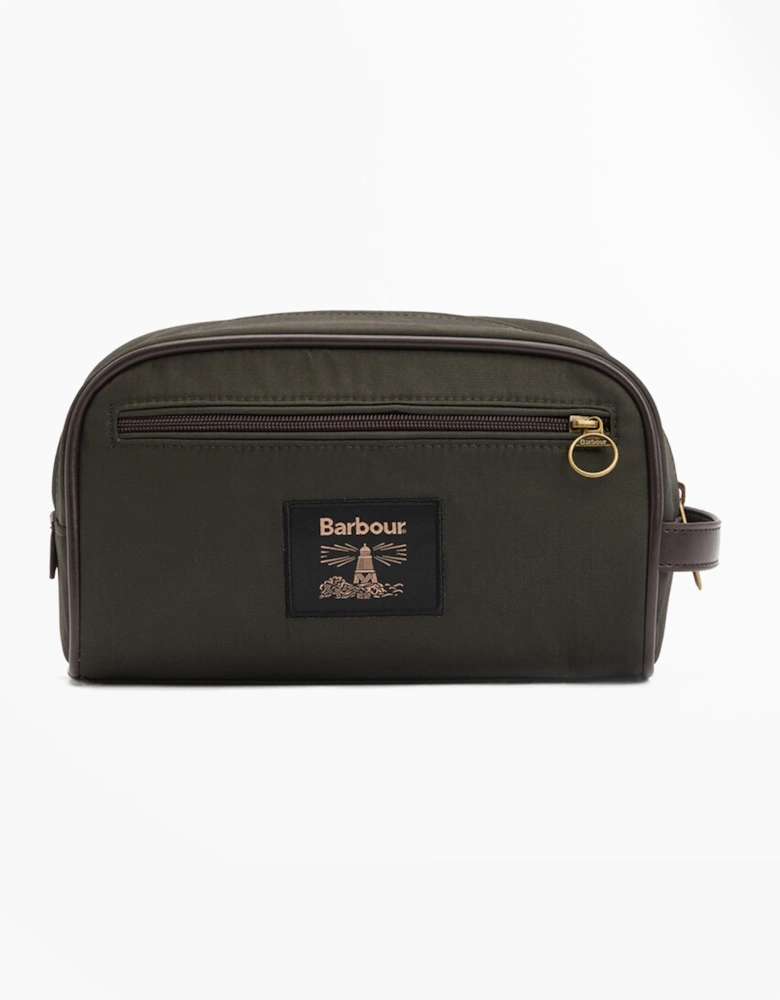 WAXED Mens Washbag Olive/Beacon