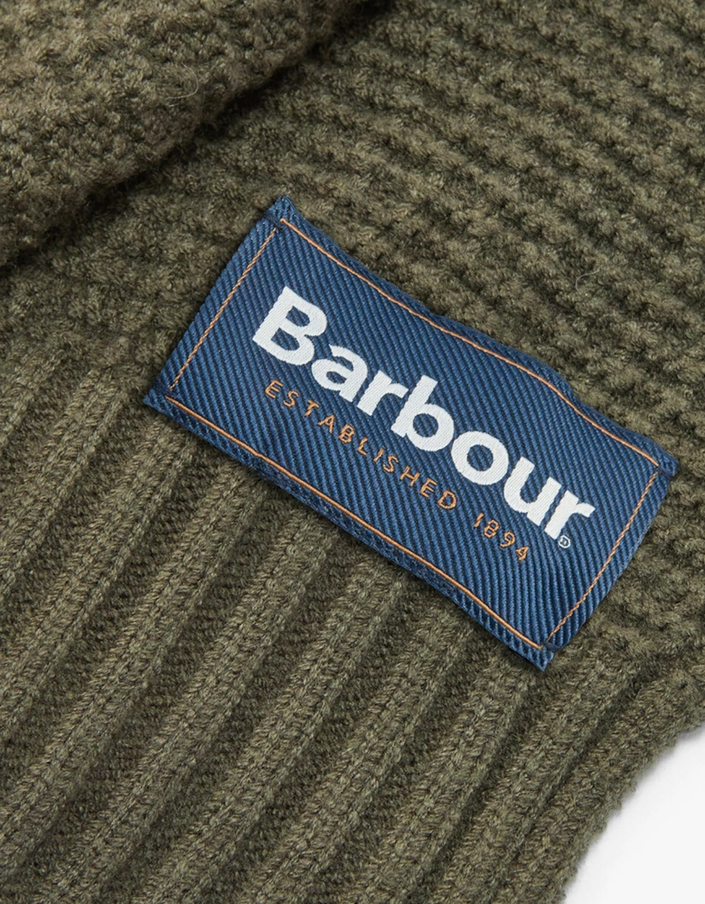 RAMSIDE BEANIE AND SCARF Mens Gift Set Dark Olive