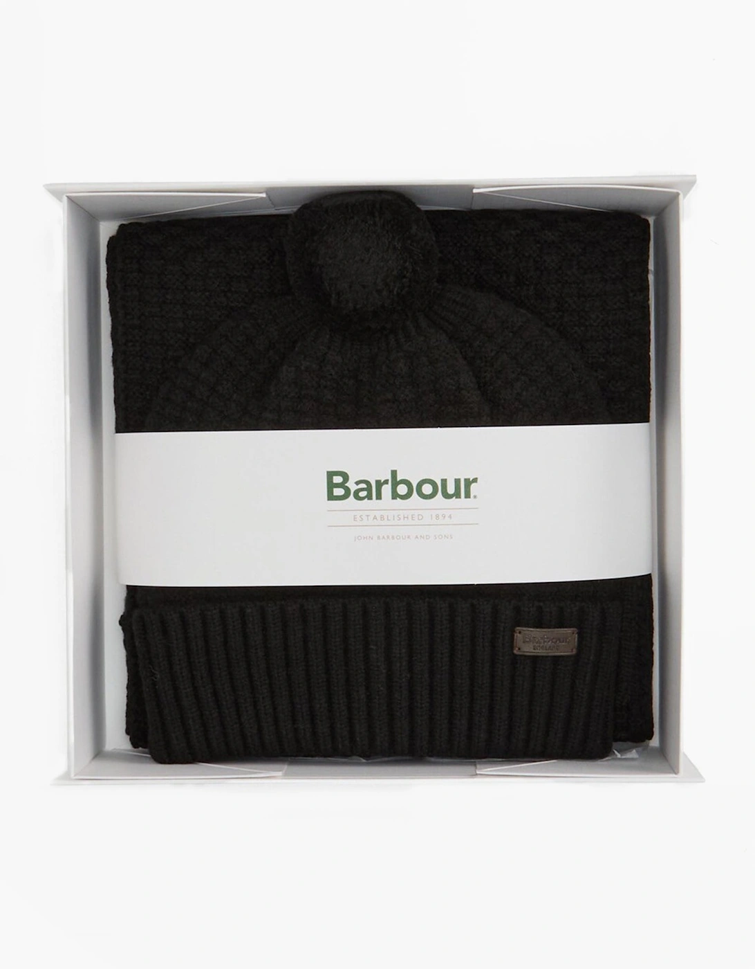 RAMSIDE BEANIE AND SCARF Mens Gift Set Black