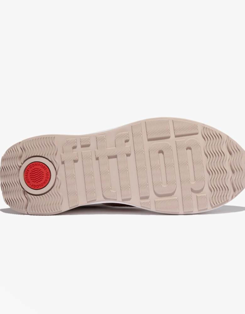 F-MODE Womens Leather Trainers Urban White