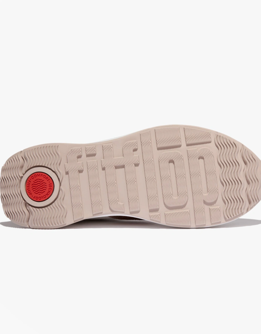 F-MODE Womens Leather Trainers Urban White