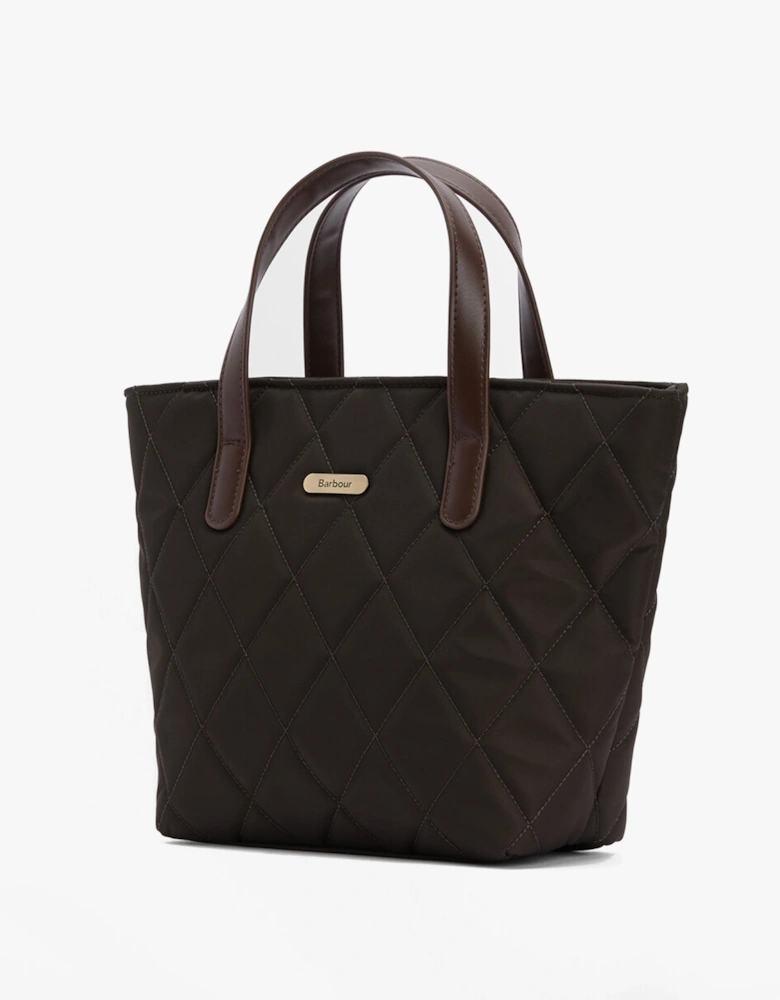MINI QUILTED Womens Tote Bag Olive